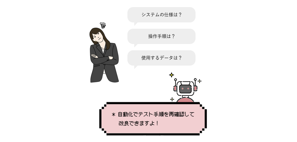 テスト手順の再整理ができる