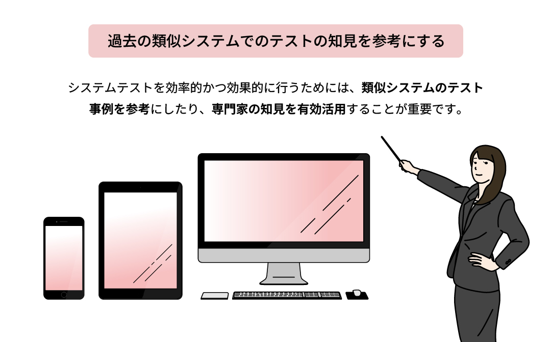 過去の類似システムでのテストの知見を参考にする