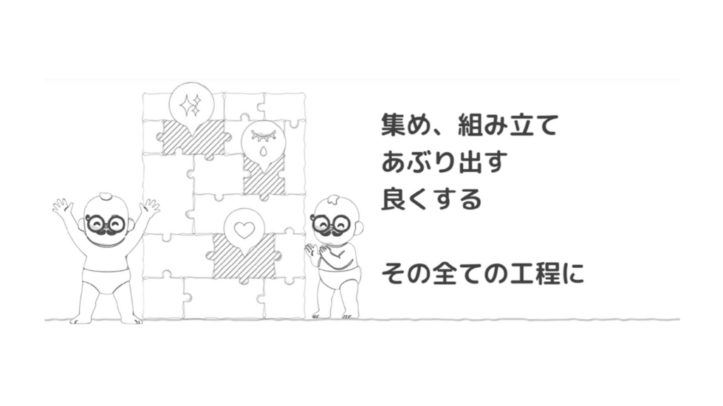 集め、組み立て、あぶり出す、良くする、その全ての工程に