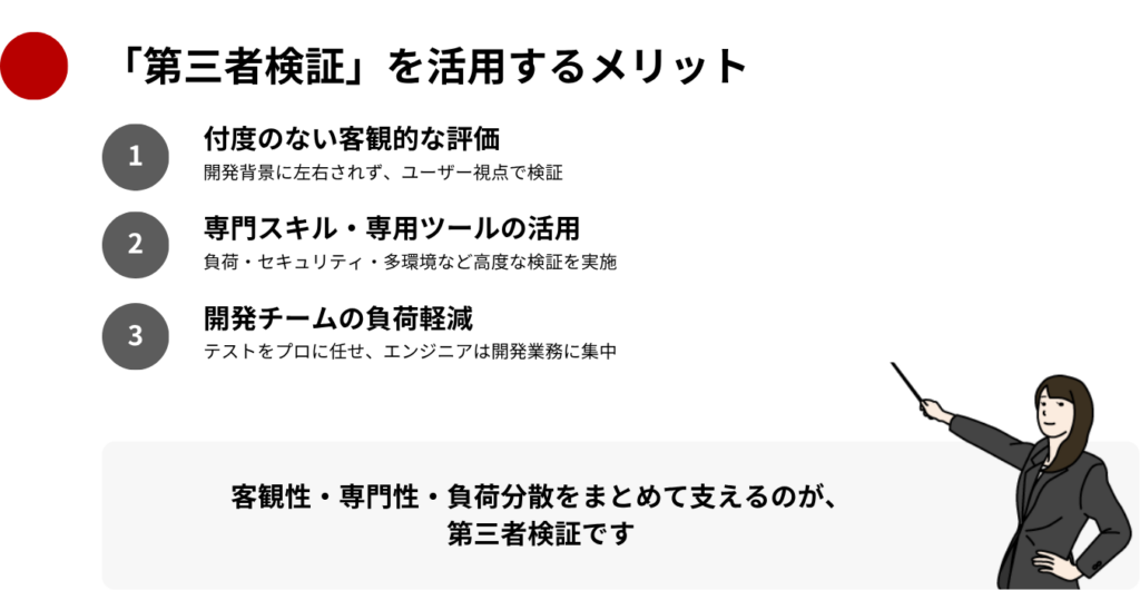 「第三者検証」を活用するメリット