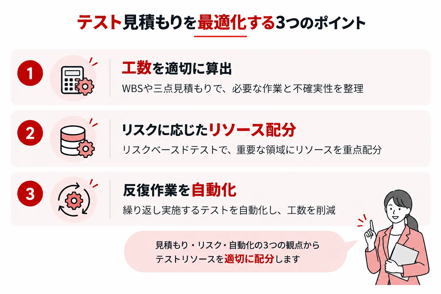 テスト工数を最適化する３つのポイント
